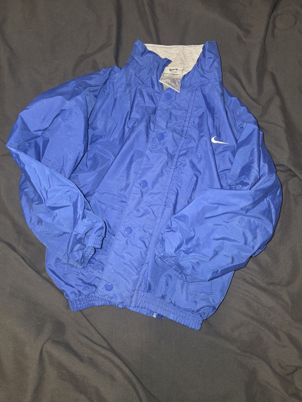 Nike Blue Kids Windbreaker Jacket with Swoosh